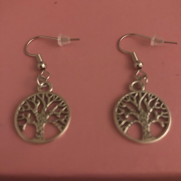 Hand Crafted Jewelry - Handmade Brand New Silver Tree Of Life Earrings